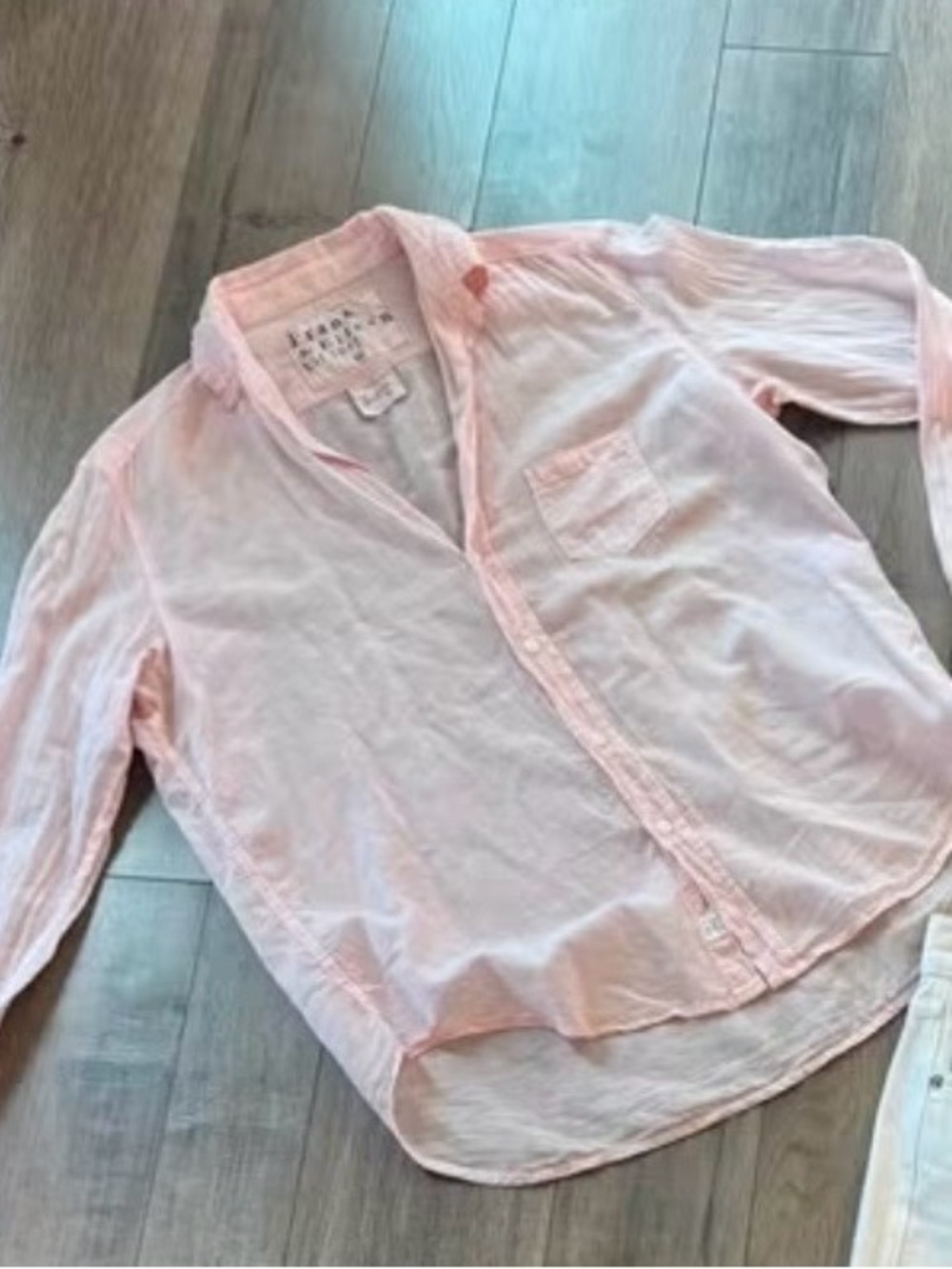 Frank & Eileen Women’s XS Light Pink Long-Sleeve Button-Down Shirt